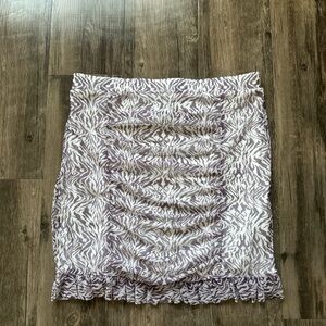 Free People Purple Zebra Midi Skirt